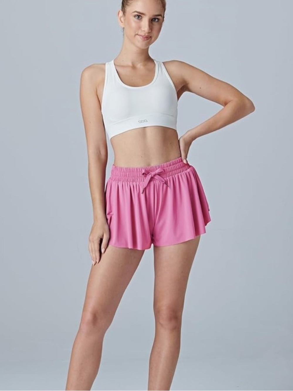 Aesthetic and Trendy Women's Pink Lightweight Drawstring Active/Athletic Shorts